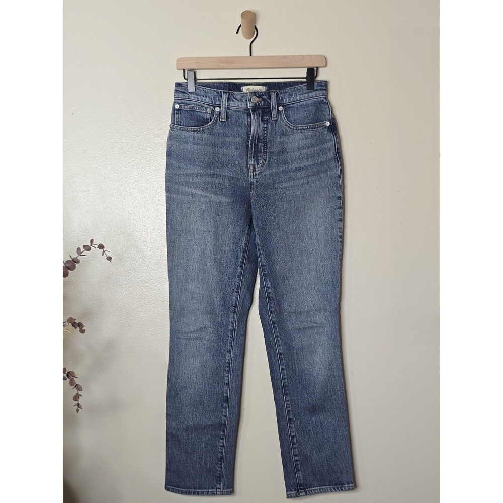 Madewell Perfect Vintage Jeans Womens 25 High Rise Straight Leg Blue Denim